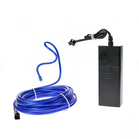 Cable luminoso flexiforme azul de 5 m a pilas actividad lúdica creativa
