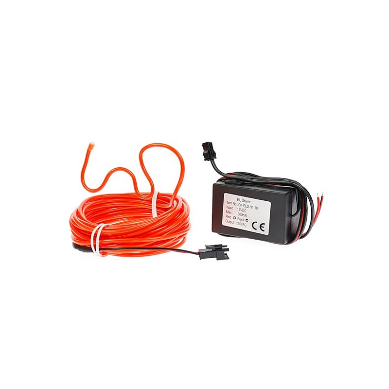 El wire tuning motorcycle flex red 12 volts 5m