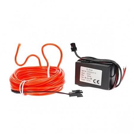 El wire tuning motorcycle flex red 12 volts 5m