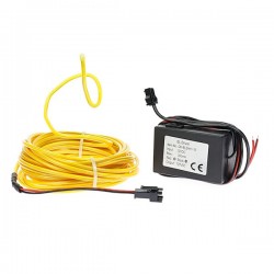 Cable luminoso tuning auto flexiforme jaune 12 voltios de 5m