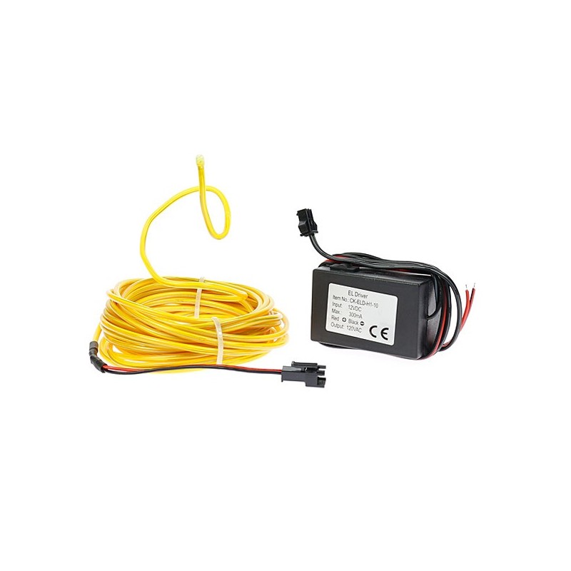 El wire tuning auto flex yellow 12 volts 5m
