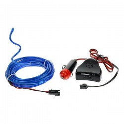 Néon flexiforme bleu 5m tuning auto avec capteur de son