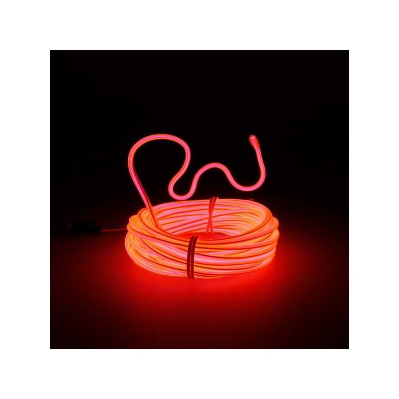 Cable luz moldeable rojo 5m. Mantiene su forma
