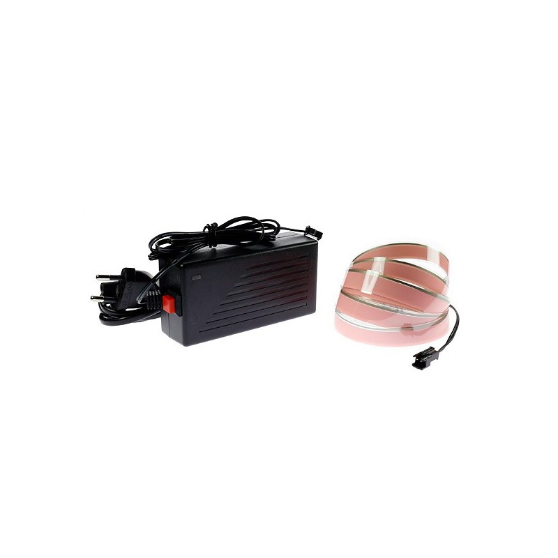 Weißes Elektrolumineszenzband Kit 220V 2m + Blinklicht