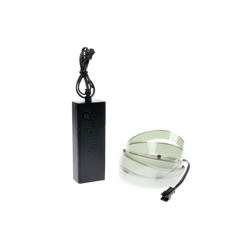 Flexibles Leuchtband blau Partydeko 2m mit Batterien