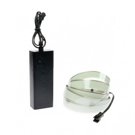 Flexibles Leuchtband blau Partydeko 2m mit Batterien