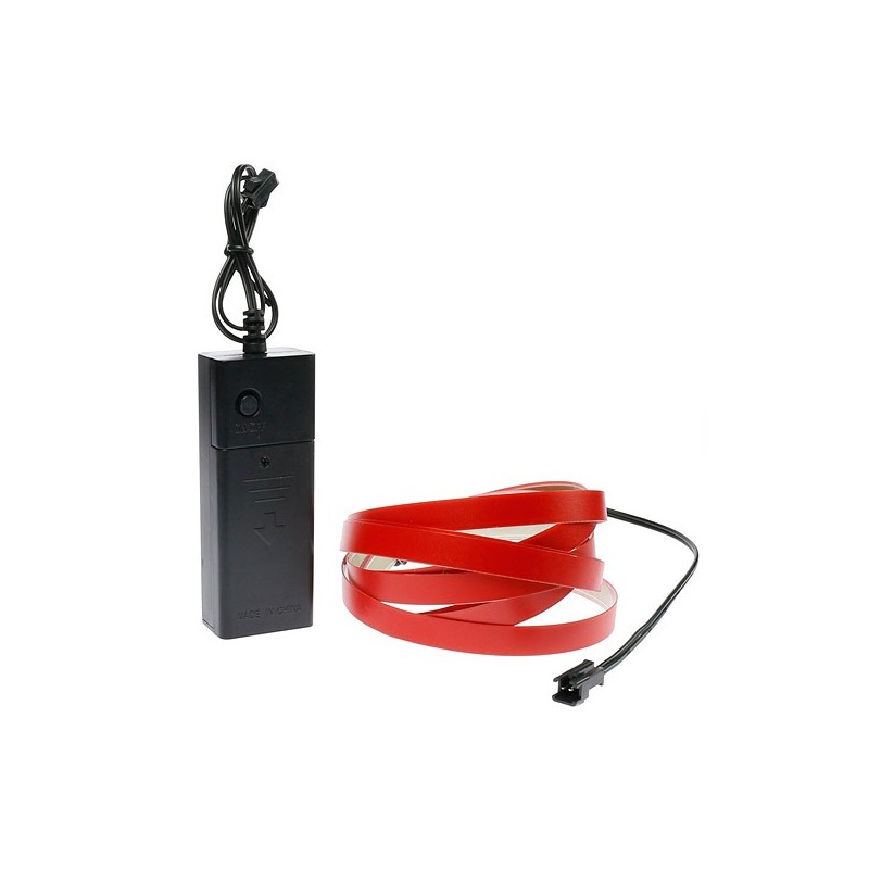 Flexibles Leuchtband rosa Partydeko 2m mit Batterien