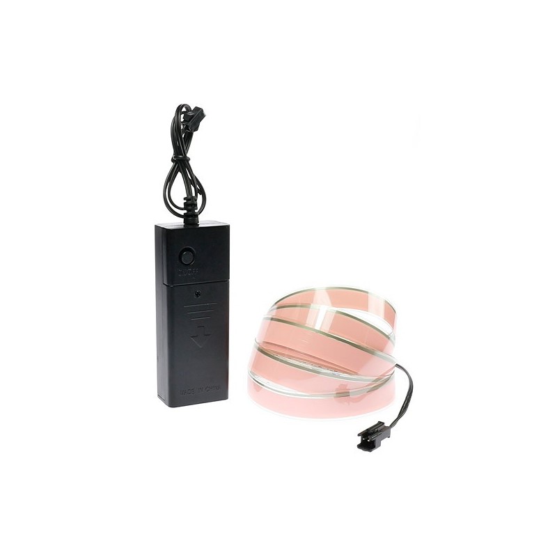 Flexibles Leuchtband weiß Partydeko 2m mit Batterien