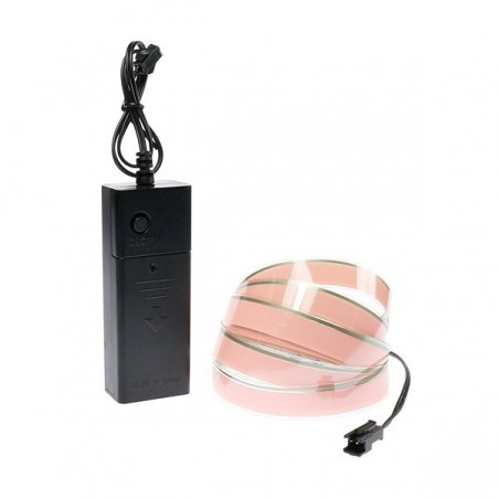 Flexibles Leuchtband weiß Partydeko 2m mit Batterien