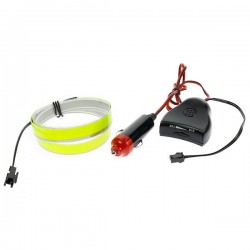 Cinta luminosa verde tuning coche 12V 1m sensor de sonido