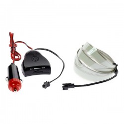 Cinta luminosa sintonización azul auto 12V 2m sensor de sonido