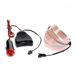 Cinta luminosa coche tuning blanco 12V 2m sensor de sonido