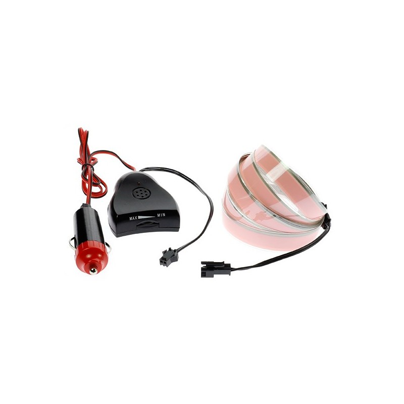 Cinta luminosa coche tuning blanco 12V 2m sensor de sonido