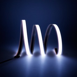 Weißes, leuchtendes, flexibles Band