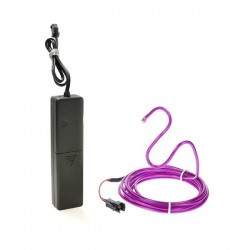 2m violette, batteriebetriebene, flexible Neonschnur mit Tonsensor