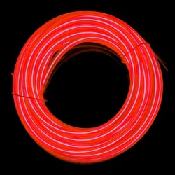 Cable luminoso 10m rojo