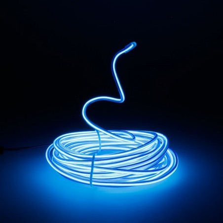Cable luminoso decoración flexiforme azul