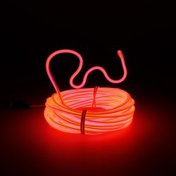 Cable luminoso decoración flexiforme roja