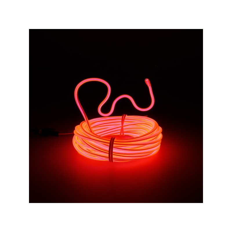 Bendable el wire red 5m