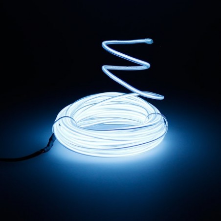 Cable luminoso tuning coche flex blanco 5m