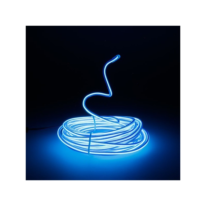 Cable luminoso tuning moto flexible 5m azul