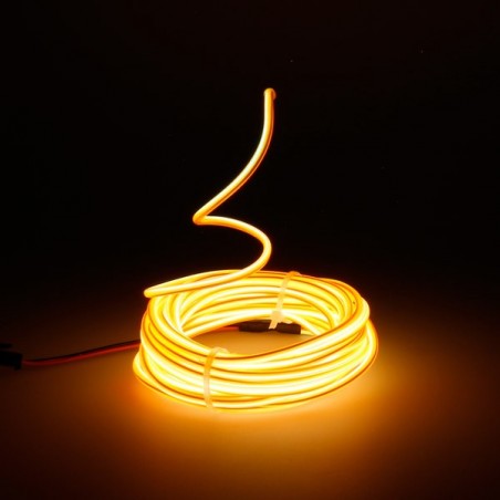 Cable luminoso tuning PC naranja flex 5m