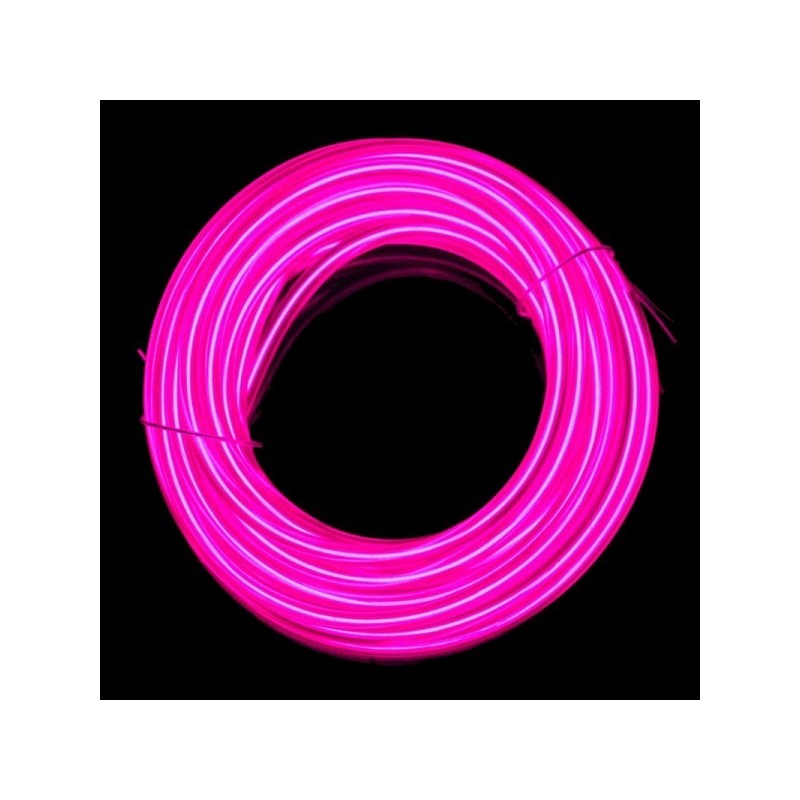 Neón flexible tuning coche rosa - 5m - diam. 3mm