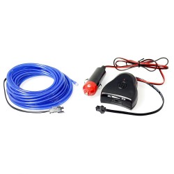 Neón flexible coche tuning azul + sensor de sonido - 5m - diam. 3mm