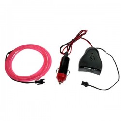 Neon-Schlauch Autotuning rosa + Soundsensor - 2m
