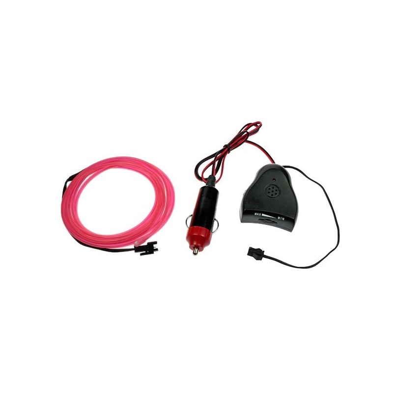 Neon-Schlauch Autotuning rosa + Soundsensor - 2m
