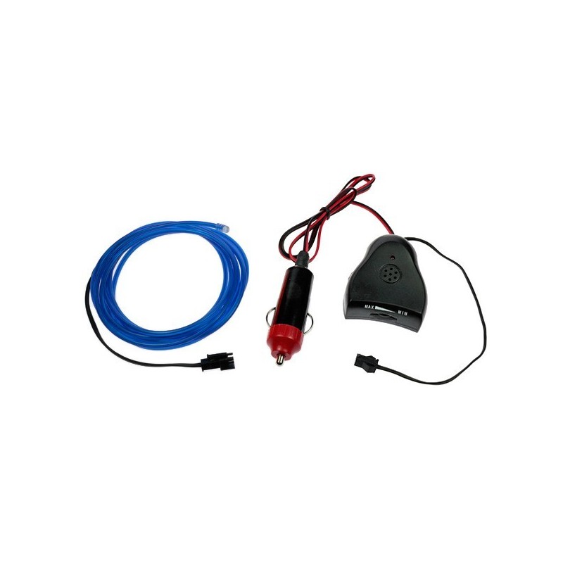 Neón flexible tuning coche azul + sensor de sonido - 2m