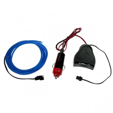 Neón flexible tuning coche azul + sensor de sonido - 2m