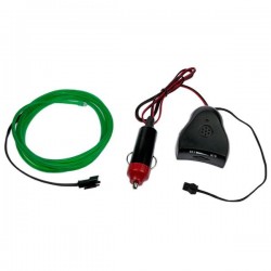 Neón flexible verde tuning coche + sensor de sonido - 2m