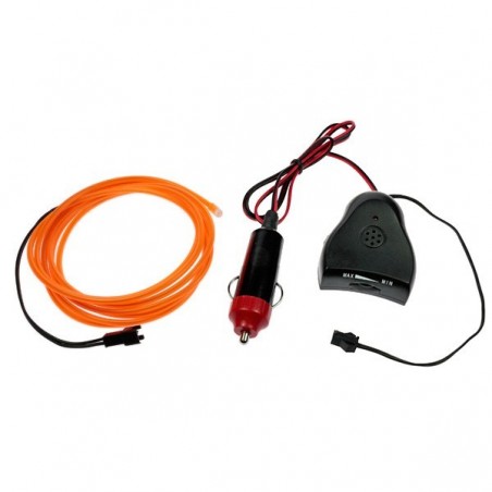 Neon-Schlauch Autotuning orange + Soundsensor - 2m