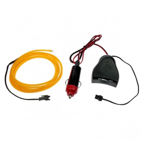 Neon flexible car tuning yellow + sound sensor - 2m