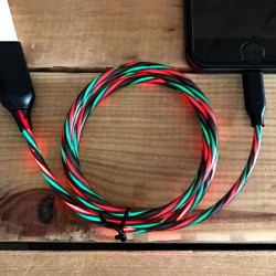 Leuchtendes, mehrfarbiges Ladekabel für Android-Smartphones