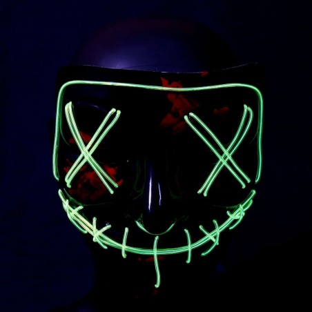 Mascarilla luminosa verde La Purge