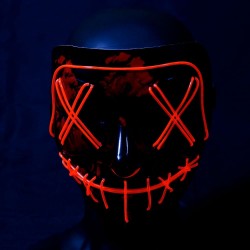Mascarilla luminosa roja La Purge