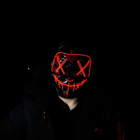 Red luminous horror mask