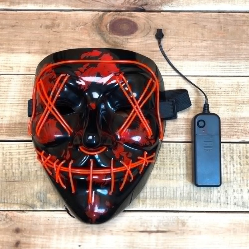 Red LED Halloween mask