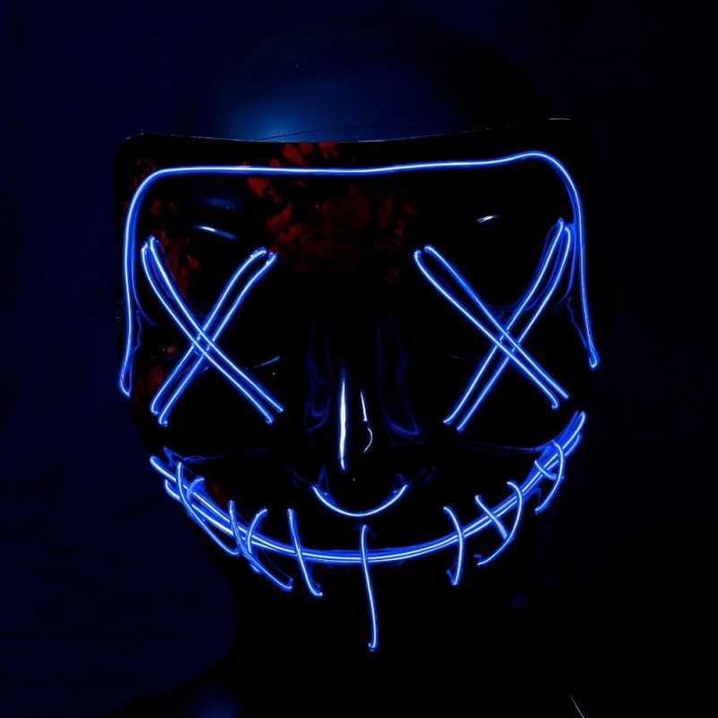 La Purge luminous mask blue