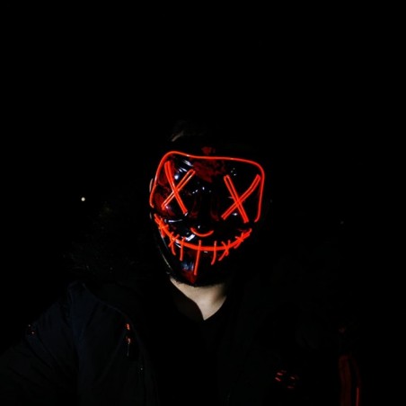 Red luminous horror mask