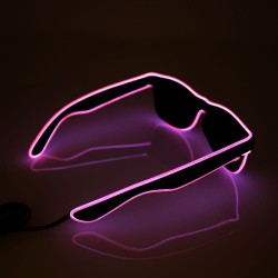 Gafas rosa brillante con caja de pilas y función intermitente