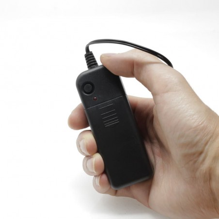 Rote Leuchtbrille mit Batteriefach und Blinkfunktion