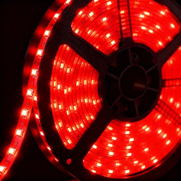 Tira LED 12V 60LED/m Rojo Impermeable IP65 - 5m