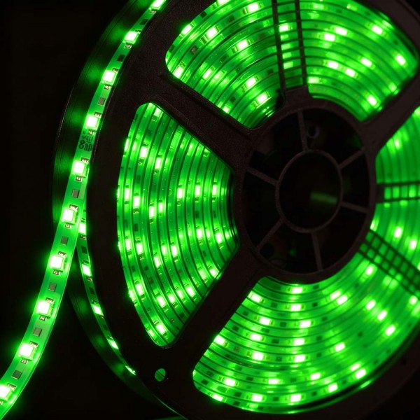 LED strip 12V 60LED/m Green Waterproof IP65 - 5m