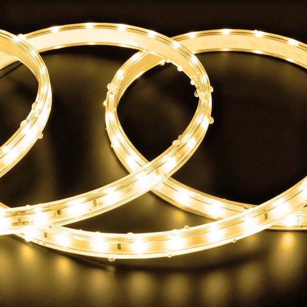 Ruban LED 220V Étanche Blanc Chaud 2700K Dimmable – Vendu au mètre