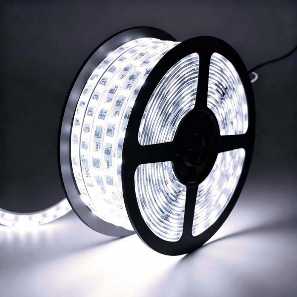 Ruban LED 220V Étanche Blanc Neutre 4000K Dimmable – 5m