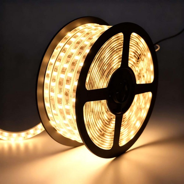 Ruban LED 220V Étanche Blanc Chaud 2700K Dimmable – Longueur 5m