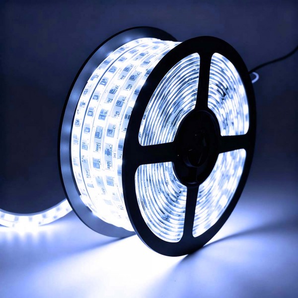 Ruban LED 220V Étanche Blanc Froid 6500K Dimmable – Longueur 20m